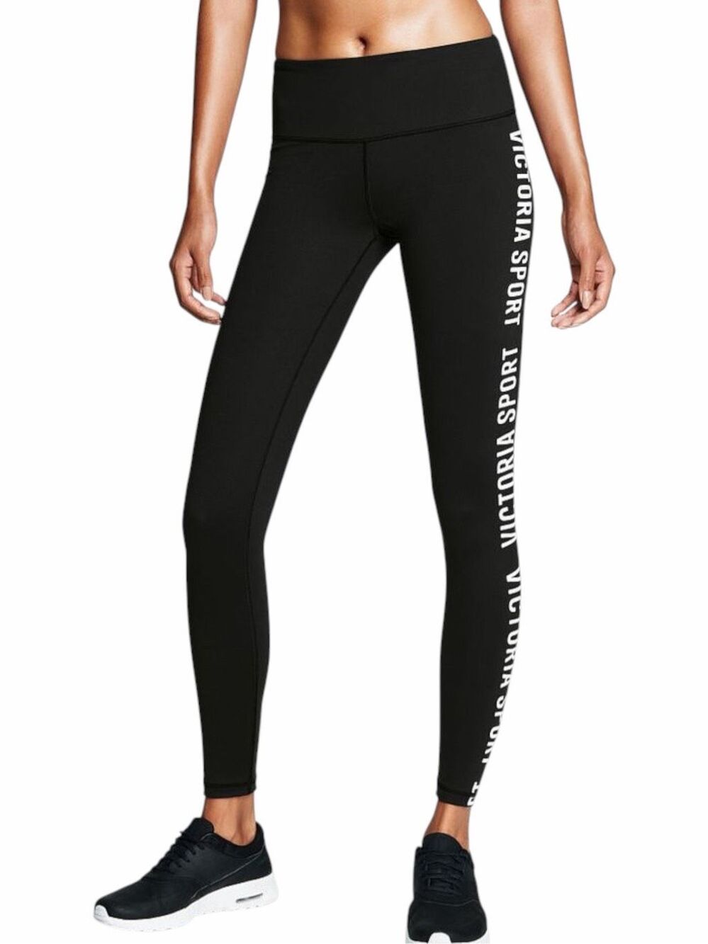 VICTORIA’S SECRET SPORT Knockout Black Logo Legging Medium Short